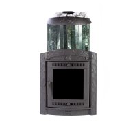 Печь банная PROMetall Атмосфера XL в ламелях Змеевик наборный рисунок