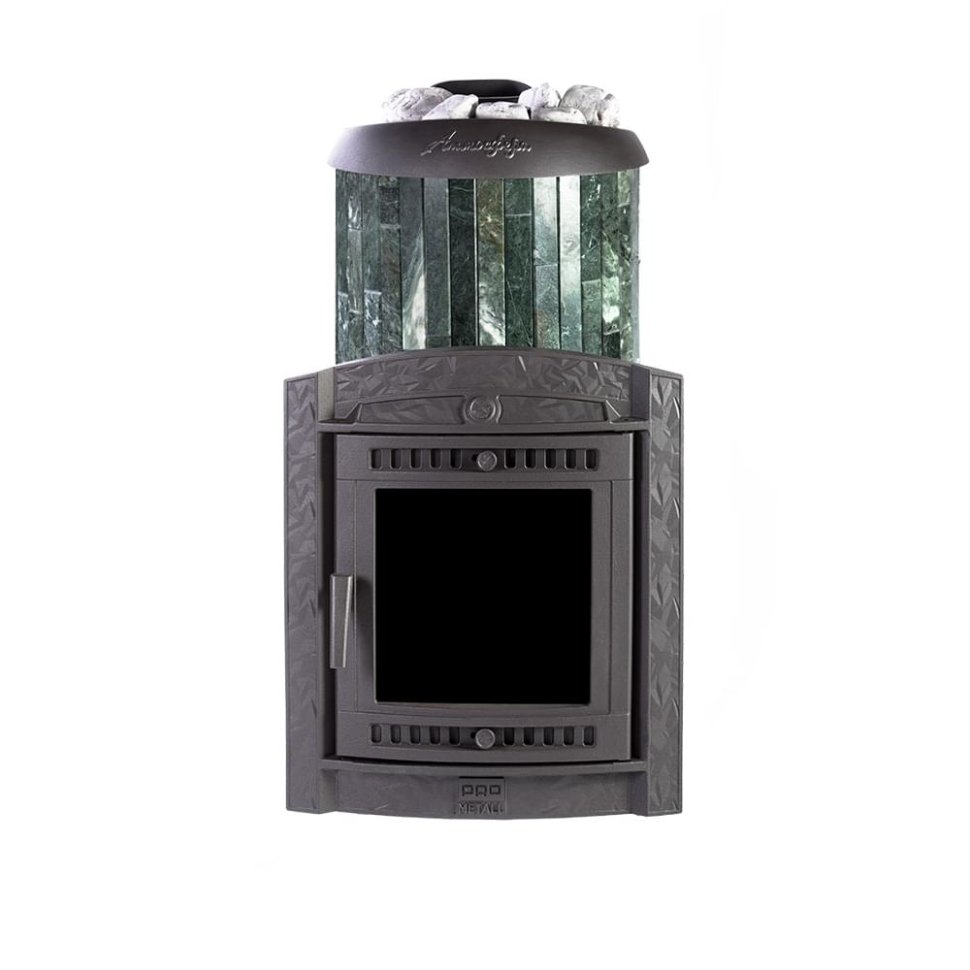 Печь банная PROMetall Атмосфера XL в ламелях Змеевик наборный рисунок