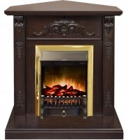 Каминокомплект RealFlame Anita corner STD/EUG AO с очагом Fobos Lux Brass S