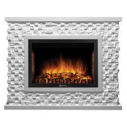 Каминокомплект Firelight Quadro 25 с очагом Electrolux EFP/P-2520LS камень песчаник античный белый/белая эмаль