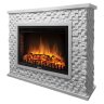 Каминокомплект Firelight Quadro 25 с очагом Electrolux EFP/P-2520LS камень песчаник античный белый/белая эмаль