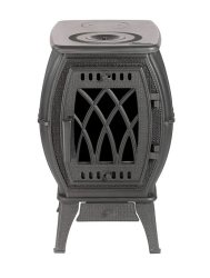 Печь-камин отопительно-варочная PROMetall Бахта черная