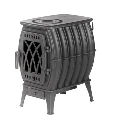 Печь-камин отопительно-варочная PROMetall Бахта черная