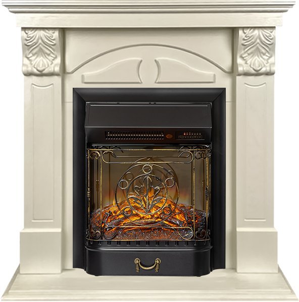 Каминокомплект Royal Flame Dublin RUSTIC (Разборный) с очагом Majestic FX M Black RC слоновая кость