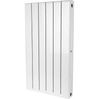 Биметаллический радиатор отопления Rifar Supremo 800 боковое подключение 6 секций белый RAL 9016