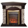 Каминокомплект RealFlame Dublin ROCK Corner STD/EUG AO с очагом Majestic s Lux Black/Brass