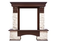 Портал Firelight Pietra Classic сланец белый/шпон темный дуб