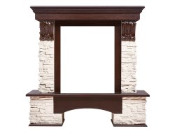 Портал Firelight Pietra Classic сланец белый/шпон темный дуб