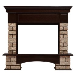Портал Firelight Forte Wood 25 камень коричневый/шпон темный дуб