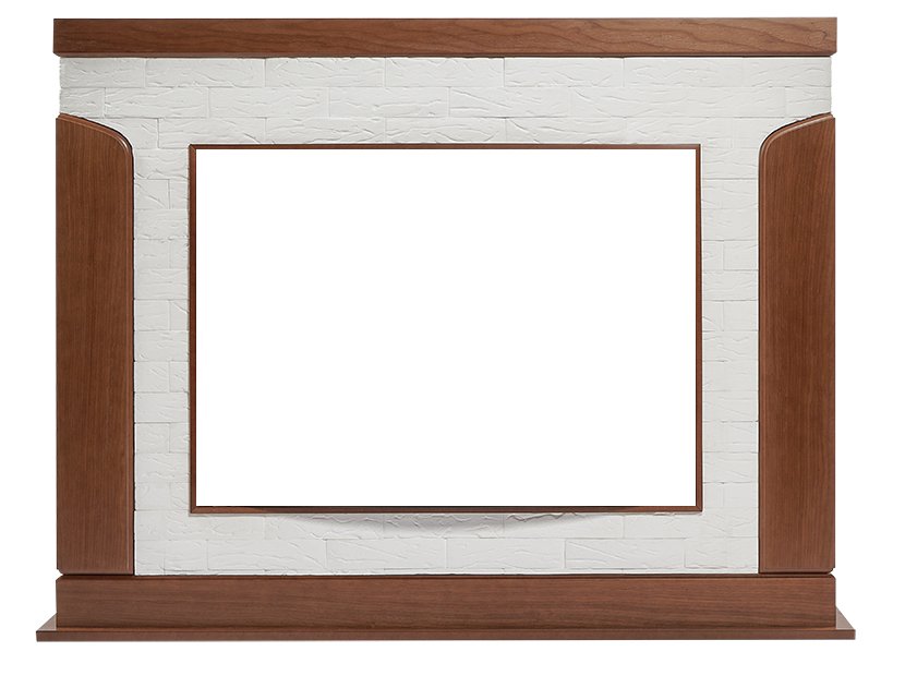 Портал Firelight Prestigio 30 камень белый/шпон дуб