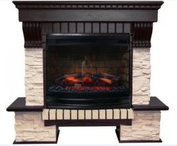 Каминокомплект Interflame Экстер сланец венге с очагом Panoramic 25-30 LED FX 3D