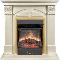 Каминокомплект Royal Flame Dublin RUSTIC (Разборный) с очагом Majestic FX M Brass слоновая кость
