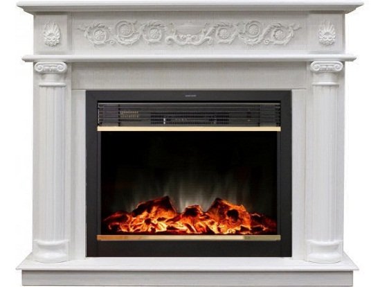 Каминокомплект RealFlame Attica 25,5 с очагом MoonBlaze S LUX Brass