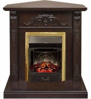 Каминокомплект RealFlame Anita corner STD/EUG AO с очагом Majestic Lux Brass S