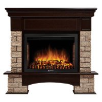 Каминокомплект Firelight Forte Wood 25 с очагом Electrolux EFP/P-2520LS камень коричневый/шпон темный дуб
