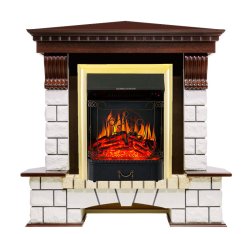 Каминокомплект Royal Flame Pierre Luxe угловой с очагом Majestic FX Brass