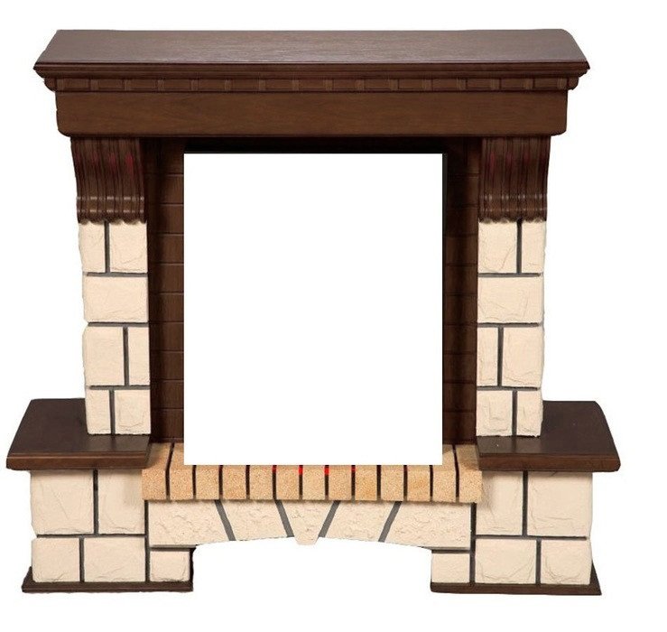 Портал Interflame Экстер средний дуб под классический очаг