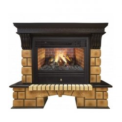 Каминокомплект RealFlame Stone Brick 26 AO с очагом 3D Novara