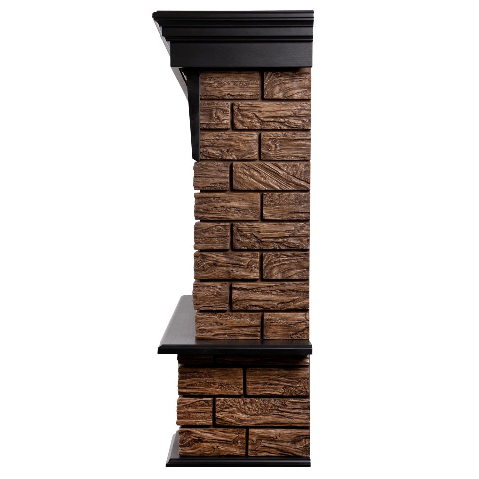 Каминокомплект Firelight Forte Wood 25 с очагом Electrolux EFP/P-2520LS камень темный/шпон венге