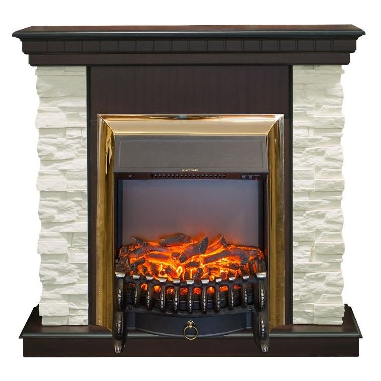 Каминокомплект RealFlame Elford STD/EUG/25'5/HL AO с очагом Fobos s Lux Black/Brass