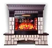 Каминокомплект Interflame Экстер махагон с очагом Panoramic 06 25 LED FX