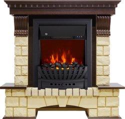 Каминокомплект Royal Flame Pierre Luxe шампань с очагом Aspen Black