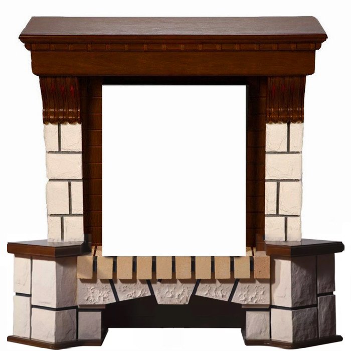 Портал Interflame Экстер махагон угловой под классический очаг