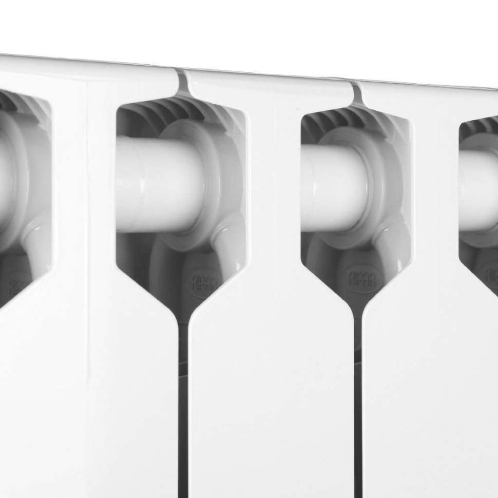 Биметаллический радиатор отопления Rifar Supremo 800 боковое подключение 10 секций белый RAL 9016