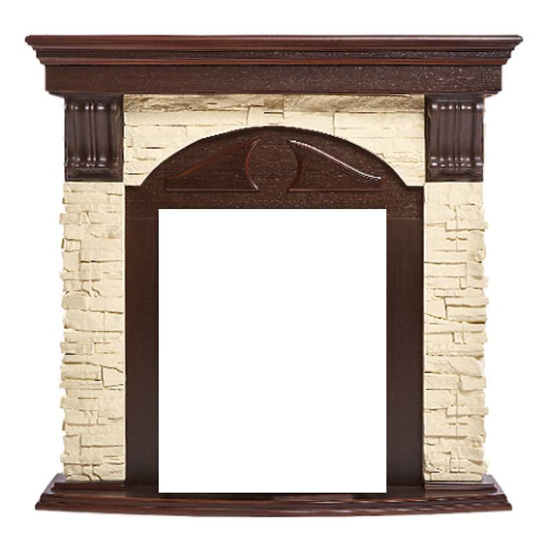 Портал Firelight Torre Classic сланец слоновая кость/шпон темный дуб