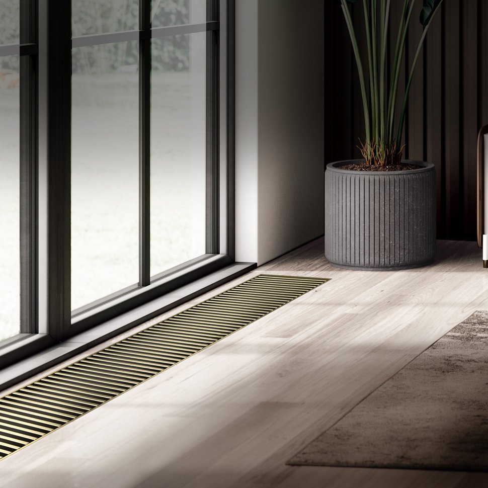 Внутрипольный конвектор Royal Thermo Atrium Turbo 190/400/1100-DG-U-AU