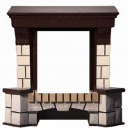 Портал Interflame Экстер темный дуб угловой под классический очаг