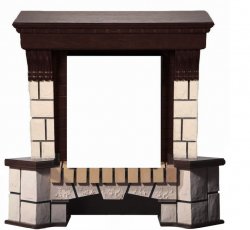 Портал Interflame Экстер темный дуб угловой под классический очаг