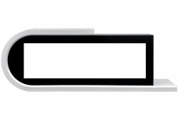 Портал Royal Flame Basel L под очаг Vision 60 белый с черным