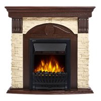 Каминокомплект Firelight Torre Classic с очагом Electrolux EFP/P-1020LS сланец слоновая кость/шпон темный дуб