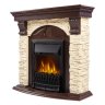 Каминокомплект Firelight Torre Classic с очагом Electrolux EFP/P-1020LS сланец слоновая кость/шпон темный дуб