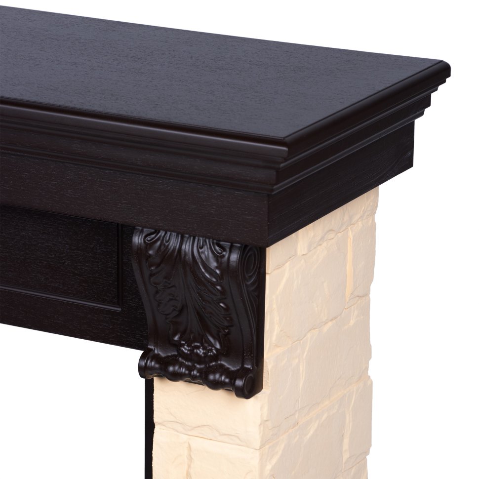 Портал Firelight Forte 25S камень бежевый/шпон темный дуб