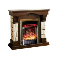 Каминокомплект Interflame Мартин темный дуб с очагом Majestic FX M Brass