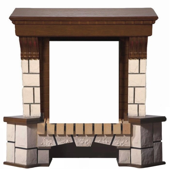 Портал Interflame Экстер средний дуб угловой под классический очаг