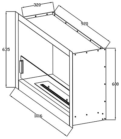 Биокамин модульный Silver Smith Capsula Lux 2 Glass