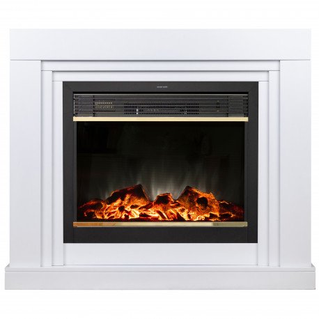 Каминокомплект RealFlame Stanley 26 WT с очагом MoonBlaze BR Lux Brass