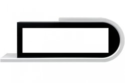 Портал Royal Flame Basel R под очаг Vision 60 белый с черным