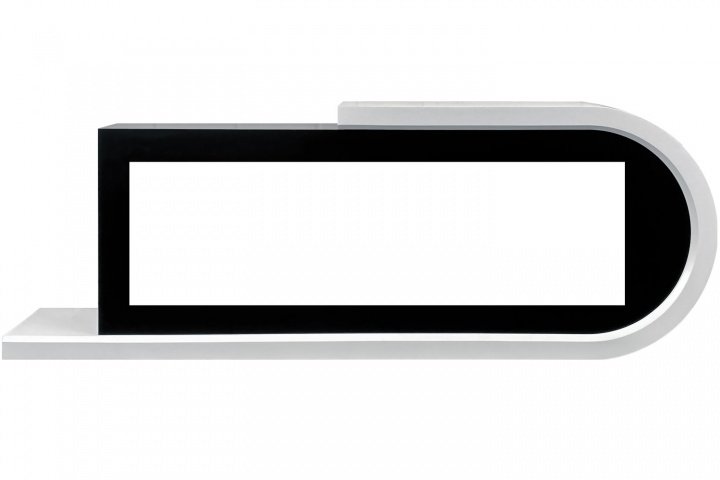 Портал Royal Flame Basel R под очаг Vision 60 белый с черным