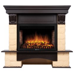 Каминокомплект Firelight Forte 25S с очагом Electrolux EFP/P-2520LS камень бежевый/шпон темный дуб
