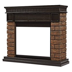 Портал Firelight Bricks Wood 30 камень темный/шпон венге