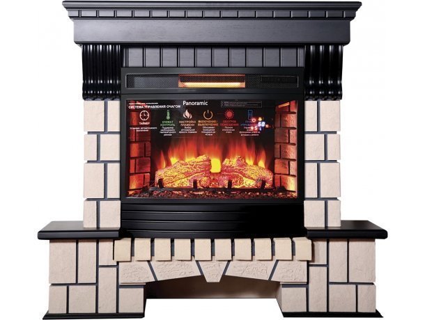 Каминокомплект Interflame Экстер венге с очагом Panoramic 06 25 LED FX