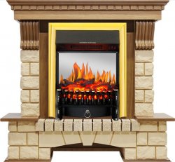 Каминокомплект Royal Flame Pierre Luxe шампань с очагом Fobos FX M Brass