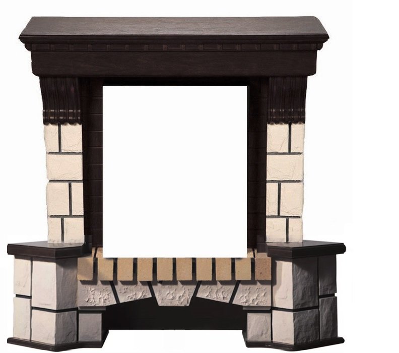 Портал Interflame Экстер венге угловой под классический очаг