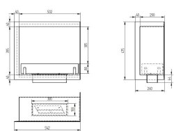 Биокамин угловой Zefire Standart 500