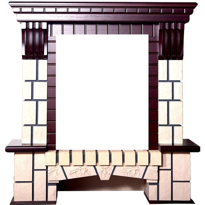 Портал Interflame Экстер М махагон под классический очаг