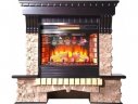 Каминокомплект Interflame Экстер прованс темный дуб под очаг Panoramic 06 25 LED FX QZ
